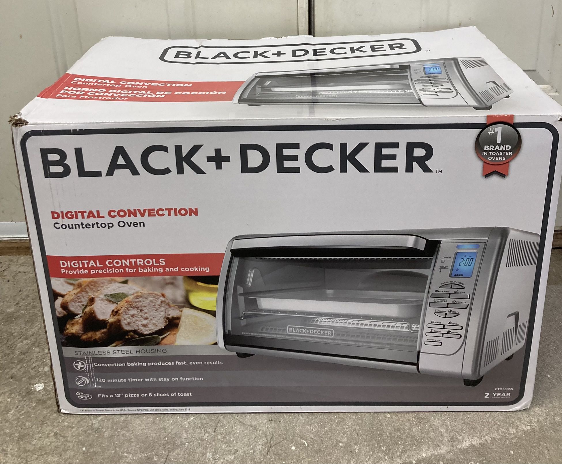 Black + Decker Digital Convection Countertop Oven Model CTO6335S New