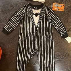 Nightmare Before Christmas Toddler Boys Jack Skellington 2pc Sleeper Hat PJ 3t