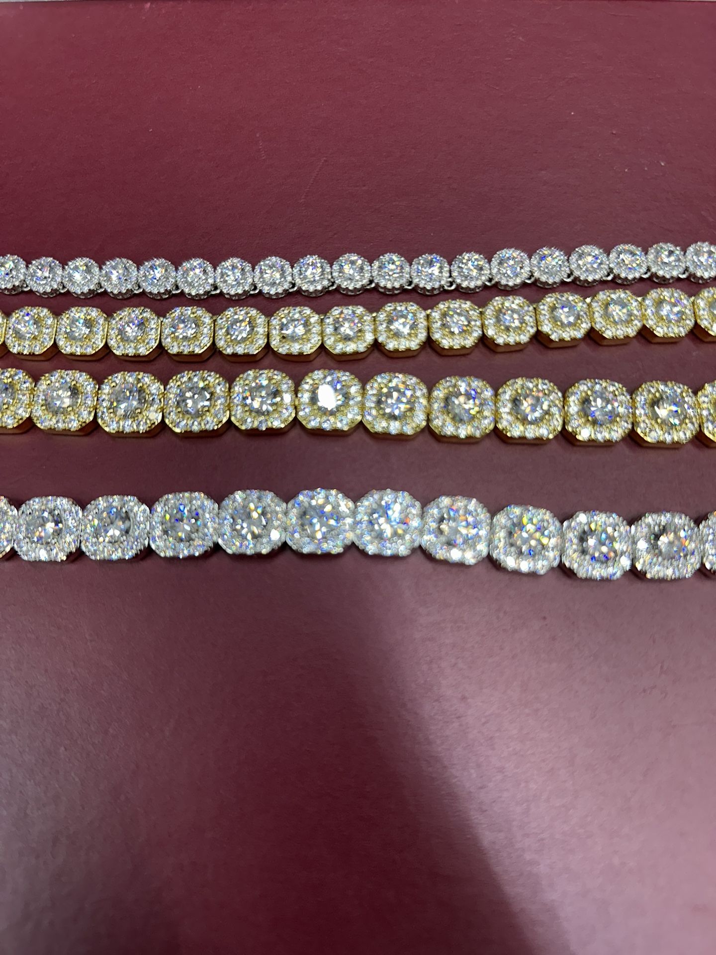 Iced Out Cluster Chain And Bracelets