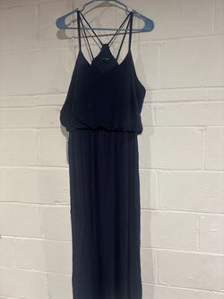 Navy Blue Maxi Dress with Strappy Back