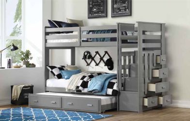 Twin/Twin bunk beds w/trundle @Elegant Furniture