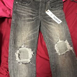 grey wash purple jeans 