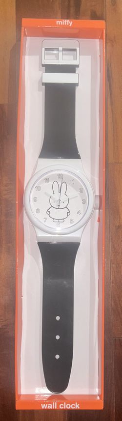 Miffy Watch Wall Clock Black