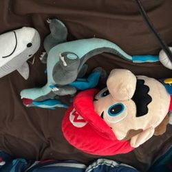 3 Stuffies Tralalero Tralala Mario And Mega Charziard