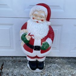 Grand Venture Santa Claus With Candy Cane Blow Mold 30" Christmas Yard Decor