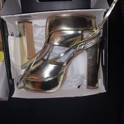 sexy gold heels size