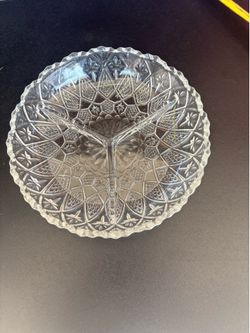 Glass Divided 3 Sections Relish Dish