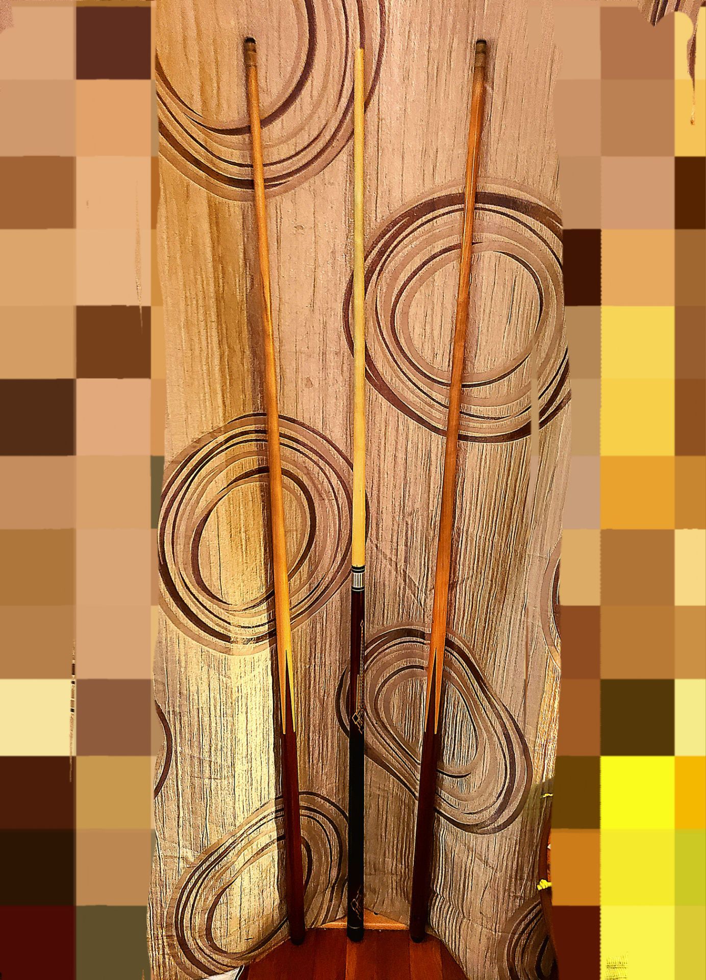 Vintage set of 3 Cuetec and Wooden Pool Cues PERFECTLY STRAIGHT! 🦯