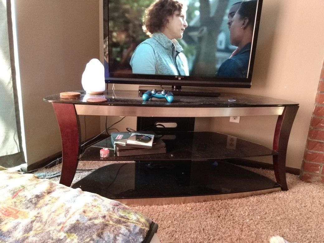 55' Glass Shelve T.V. Stand