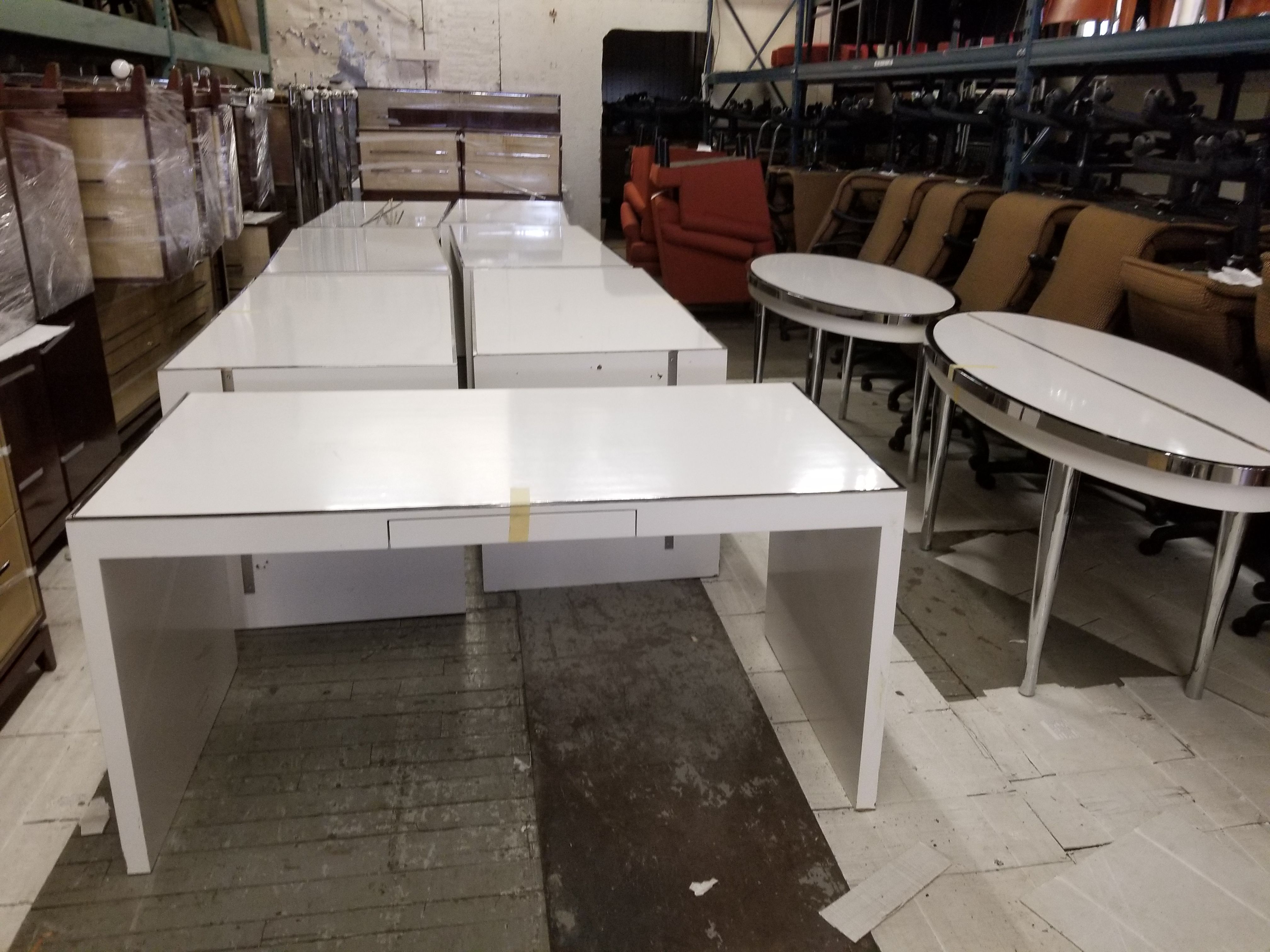 Hotel Style square chrome desk