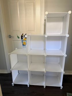 9 cube organizer - white, plastic, vinyl