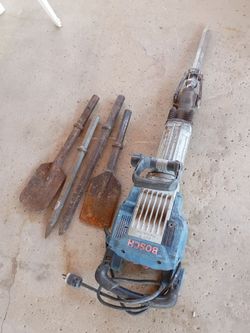 Concrete mixer and tools for make concrete and jack hammer demolition