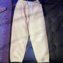 Nike Sweatpants Small - Yellow White