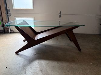 Solid Wood and glass coffee table