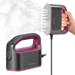 Newbealer 1200W Professional Steam Iron,Portable Smart Clothes Iron with Non-Stick Soleplate,3 Levels Steaming&Dry Ironing,Horizontal&Vertical Steam,S
