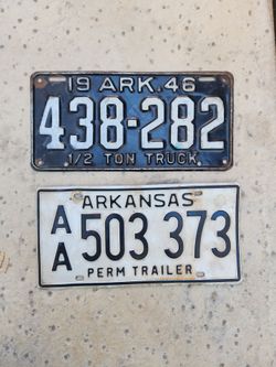 Vintage Arkansas License Plates
