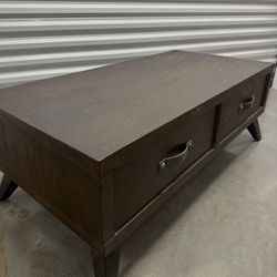 COFFEE TABLE (REAL WOOD) WITH DRAWERS