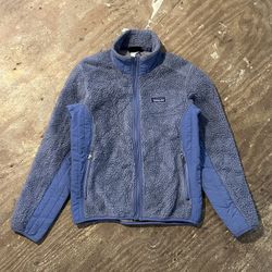 Patagonia Jacket Womens Medium Deep Purple Pile Sherpa Fleece Full Zip