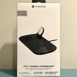 NEW Mophie 3-in-1 Wireless Charging pad for Apple iPhone, Watch, AirPods