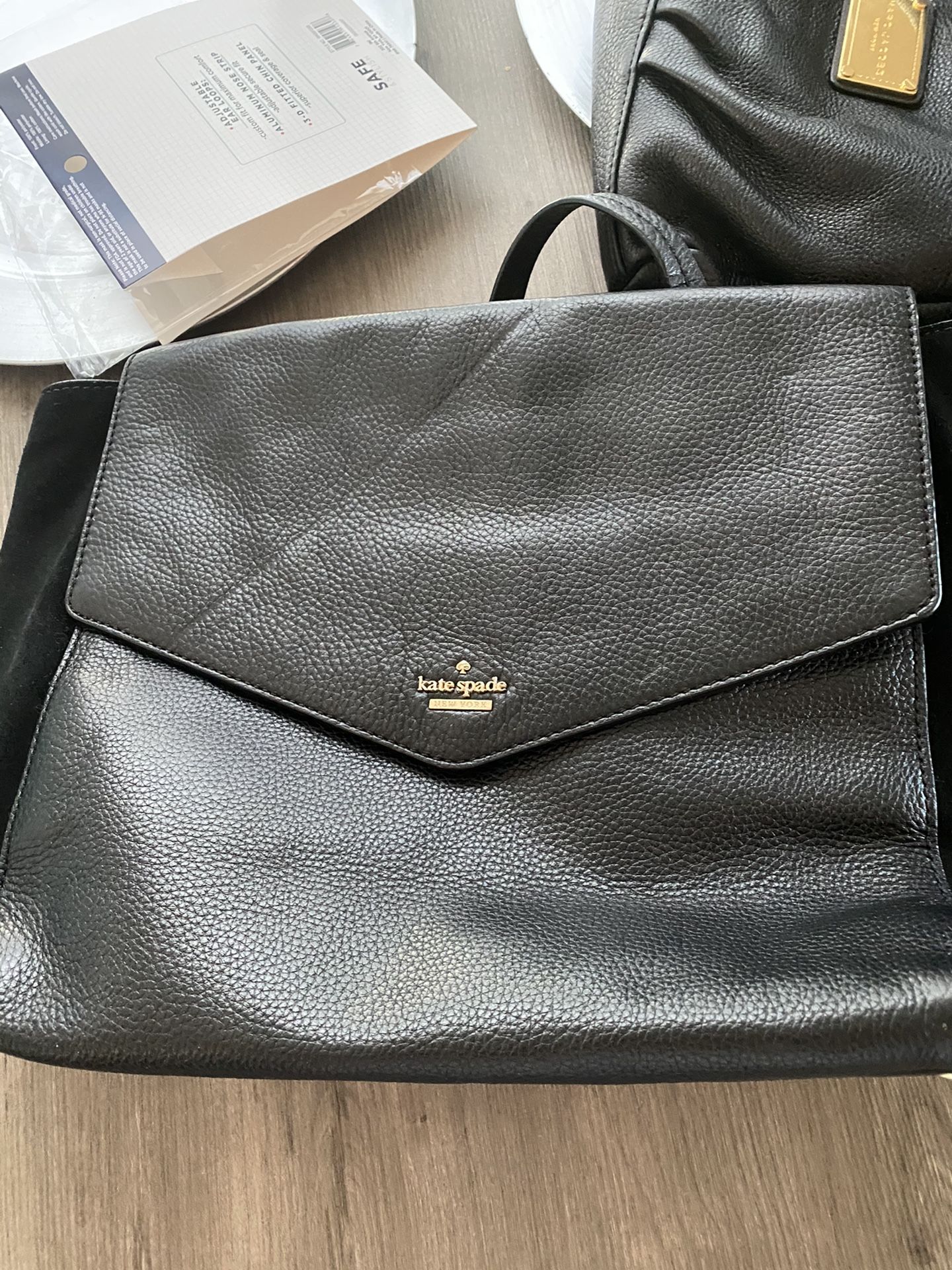 kate spade ♠️ genuine hand bag black leather