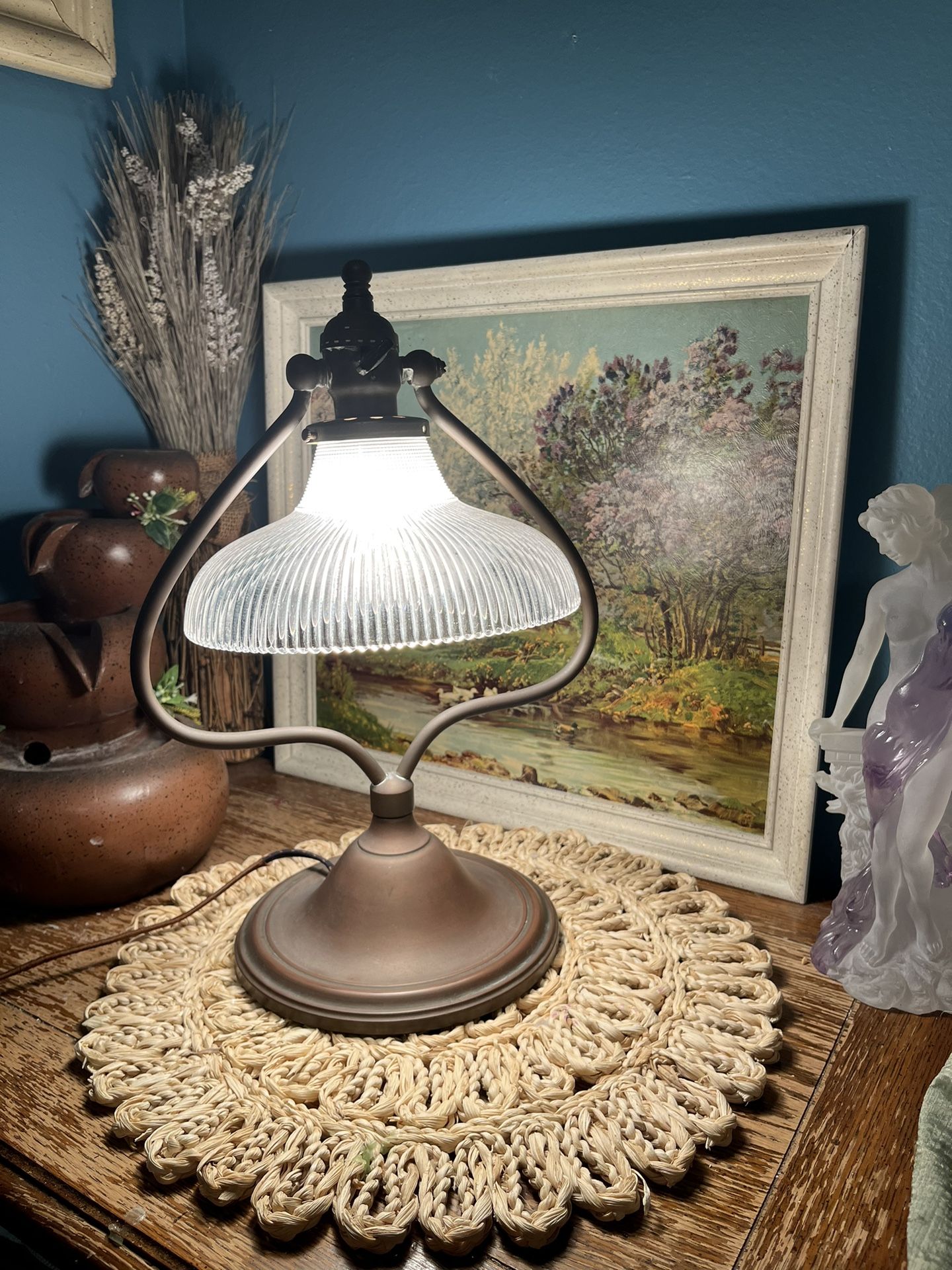 Mid Century Vintage Brass Lamp 