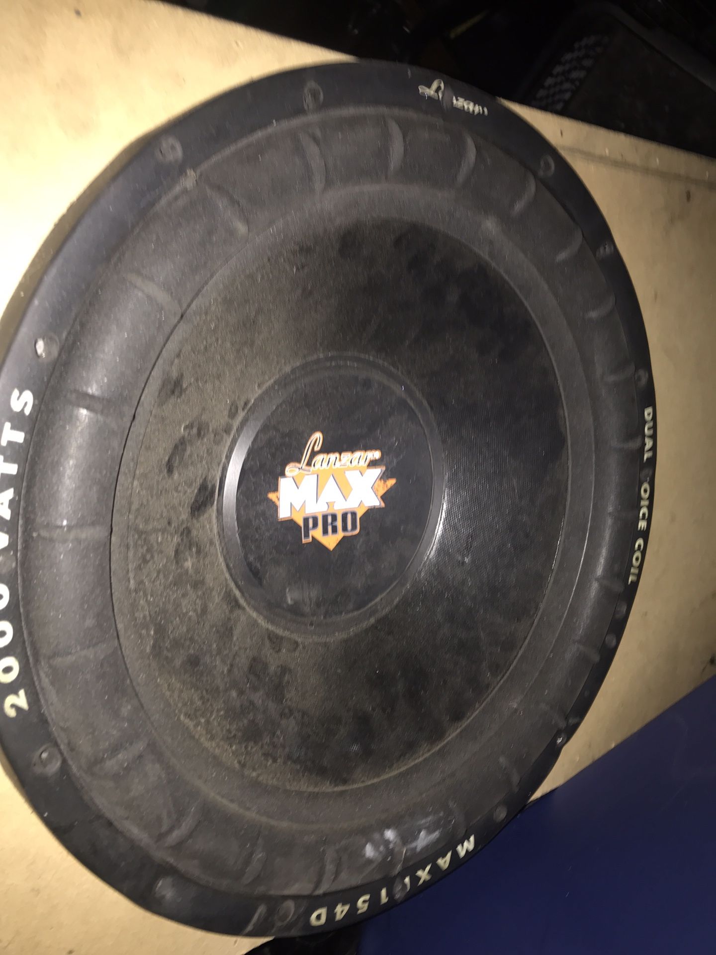 Lanzar Max Pro 15” Woofer In Box