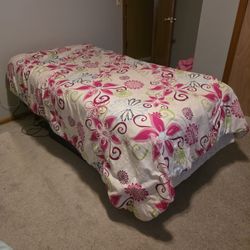 Twin Bed With Box Spring and Mattress