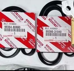Toyota Lexus V6 3.0L 3.3L Genuine Drive Belt Set Power Steering Belt A/C Alt