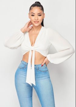 FSHNVENUS ALYSSA CROP OFF WHITE