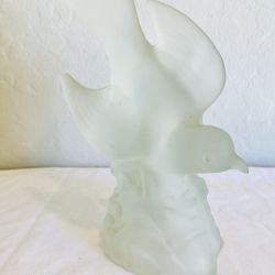 vintage le smith satin glass bird
