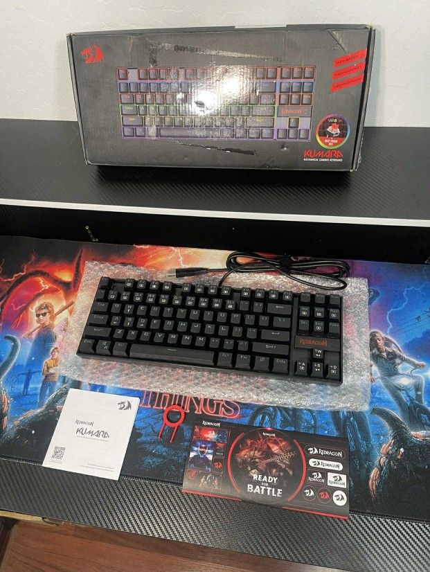 New Redragon K552 Mechanical Gaming Keyboard, 87-Key Compact, LED Gaming Keyboard W/ Red Switches, Anti-Ghosting, Metal Frame for PC Gaming & Typing, 