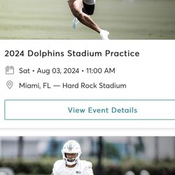 Dolphins Stadium Practice Tomorrow 8/3 At Hard Rock Stadium 