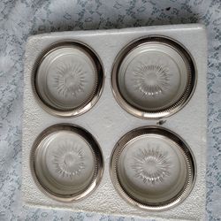 Leonard silver coasters