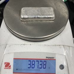 12.46 Troy Ounces 99.47% Fine Silver Hand Poured Bar W/COA