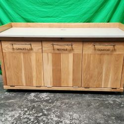 Triple Tilt Out Garbage Can Cabinet