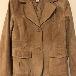 Taupe Soft Leather Jacket 