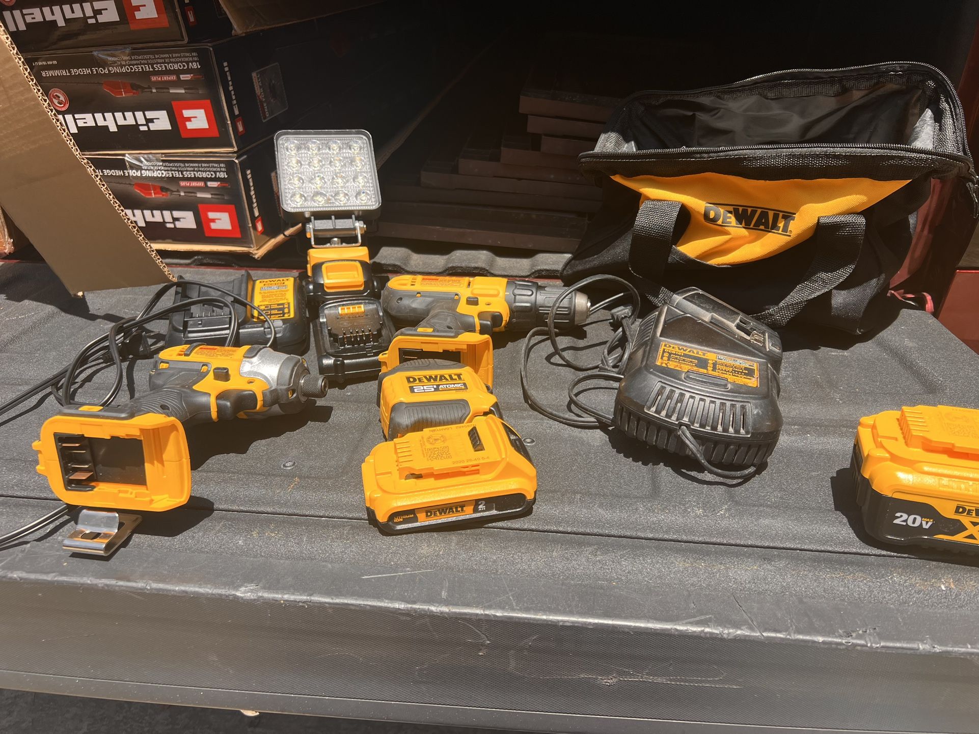 Dewalt 20v Drills and Light
