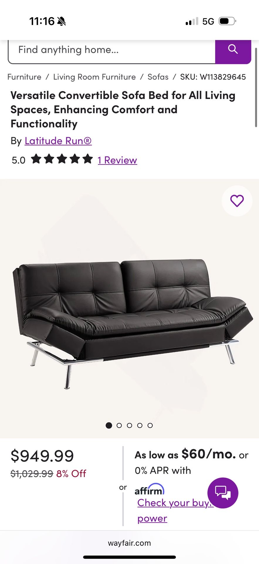 Foldable Sofa Bed