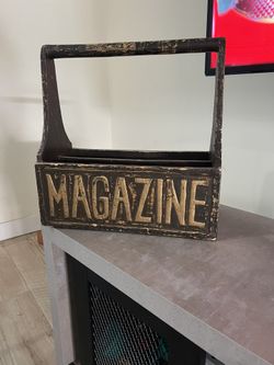 Wood Antique Magazine Holder
