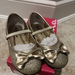 Girls Gold Nina Dress Shoes 