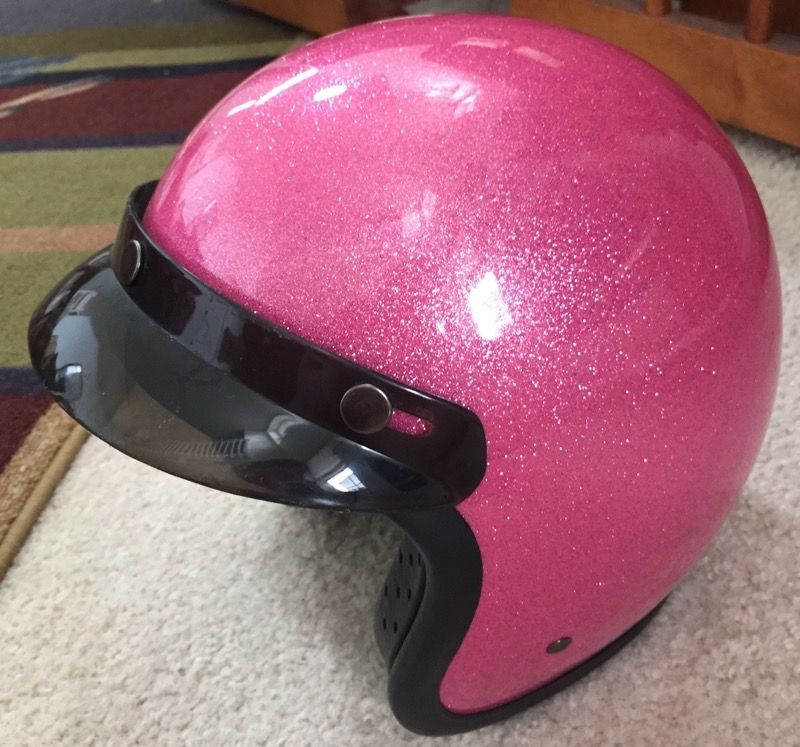 Fulmer V2 Dot Pink Sparkle motorcycle helmet
