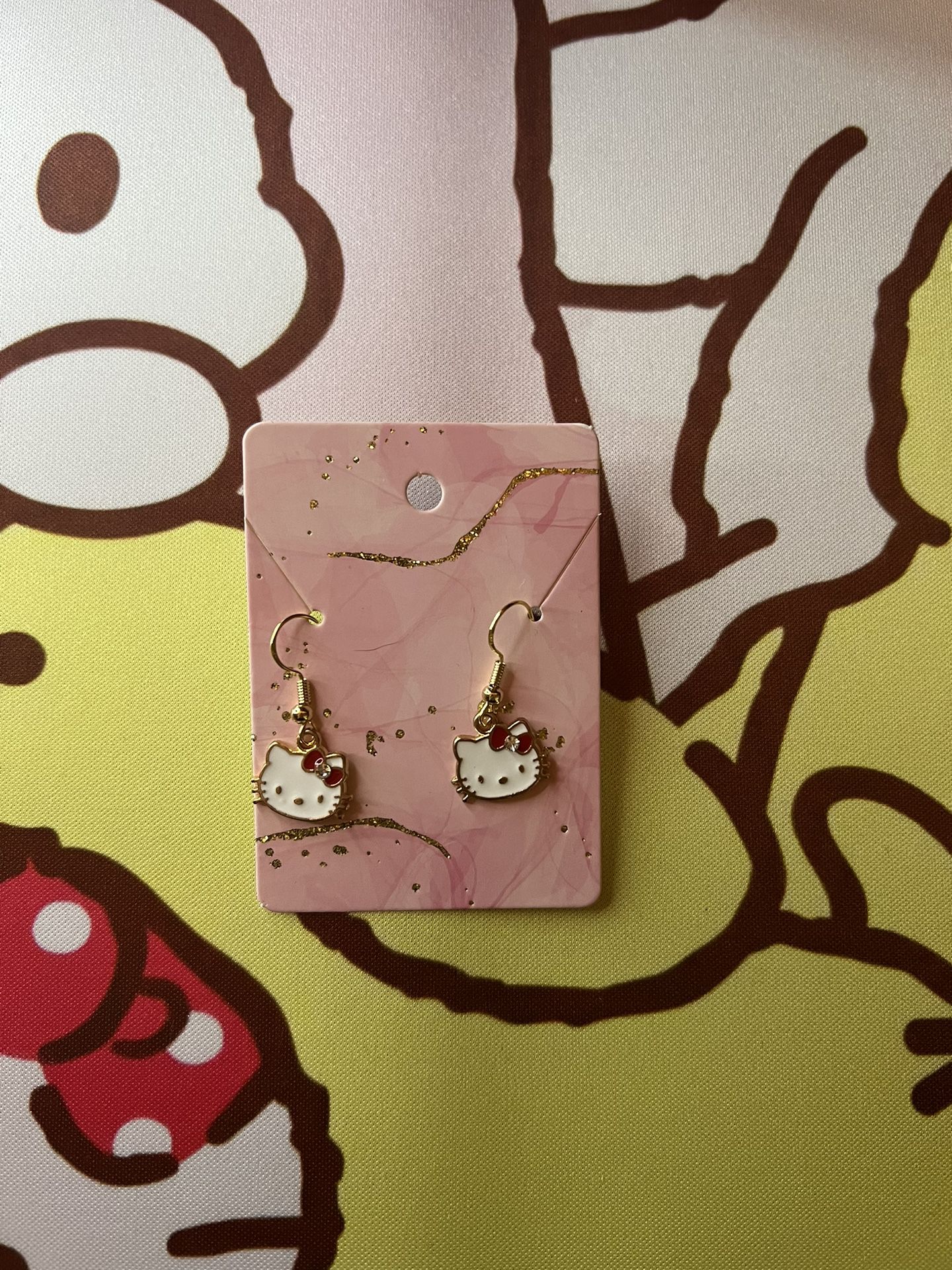 Delicate *bow bling* Hello Kitty earrings