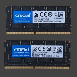 Crucial RAM CT16G4SFD824A 16FE2 - 16GB DDR4 SODIMM 💻 (32GB Kit) 