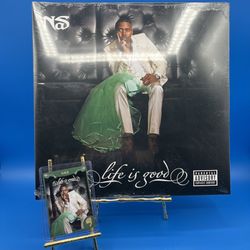 NAS Life Is Good Coke Bottle Clear Vinyl 2LP Record & Trading Card LE /1000