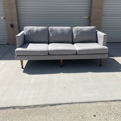 Gray west elm Couch Sofa 3 Seater 