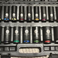 Impact Socket Set 1/2" Drive - 16 Pieces- FREE Shipping