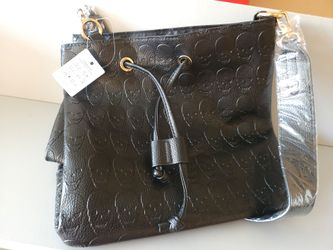 MICOM gothic skull hobo tote bag
