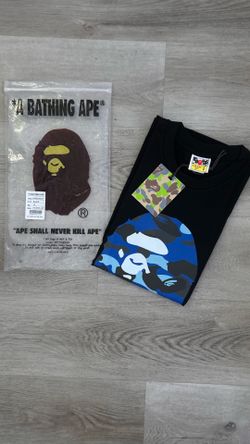 Blue Camo Bape Black Tee - Small