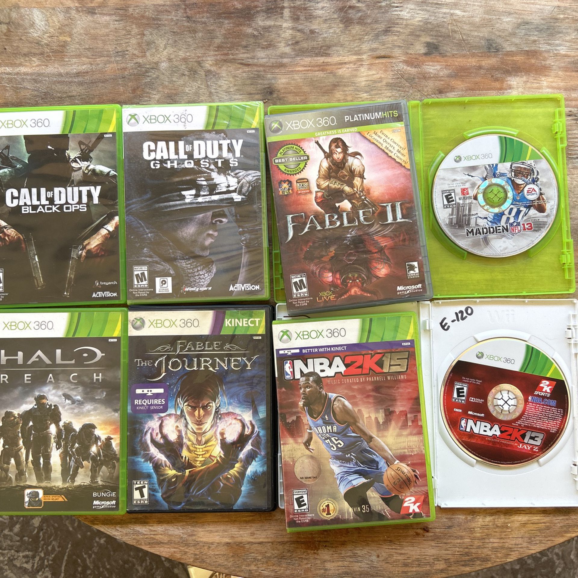 Xbox 360 Games $10 To $15 Each 