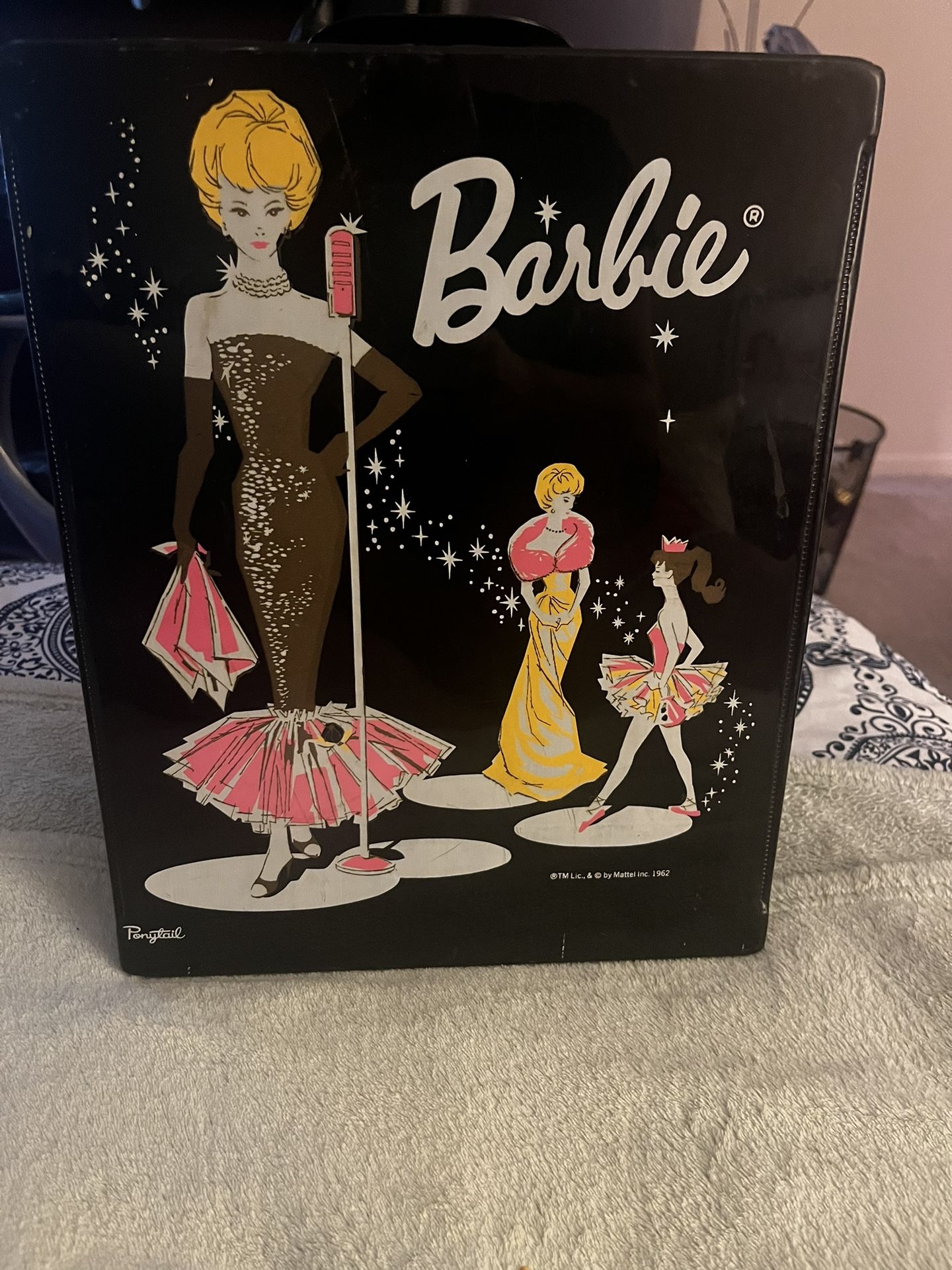 Vintage Barbie Doll Storage Case With Clothes
